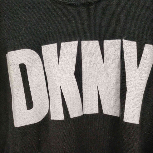 ダナキャランニューヨーク ジーンズ DKNY JEANS ロゴプリント コットン リブニットカットソー レディース M/L