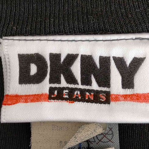 ダナキャランニューヨーク ジーンズ DKNY JEANS ロゴプリント コットン リブニットカットソー レディース M/L