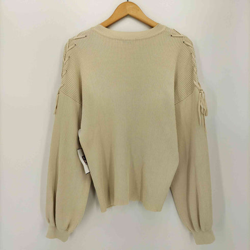 トナル TONAL ショルダーレースアップ ニット レディース FREE