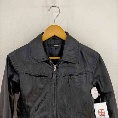 ハムネット HAMNETT ヒップレザー ジップアップジャケット メンズ JPN:M