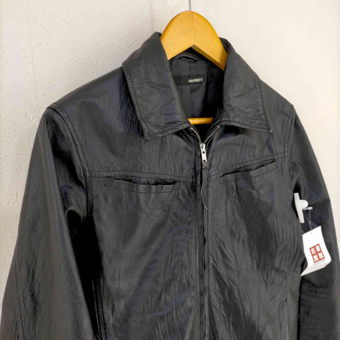 ハムネット HAMNETT ヒップレザー ジップアップジャケット メンズ JPN:M