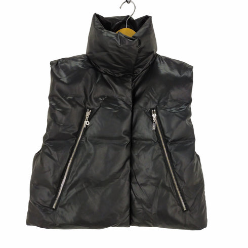プランクプロジェクト PRANK PROJECT Vegan Leather Puffer Vest ダイアゴナルジップ レディース FREE