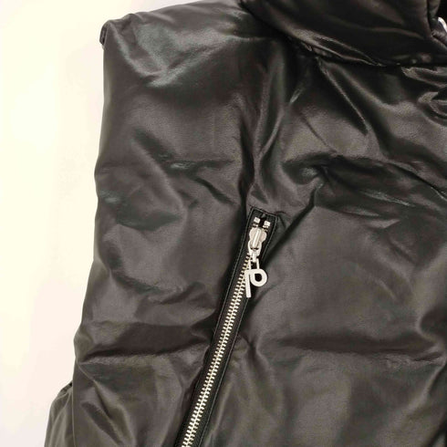 プランクプロジェクト PRANK PROJECT Vegan Leather Puffer Vest ダイアゴナルジップ レディース FREE