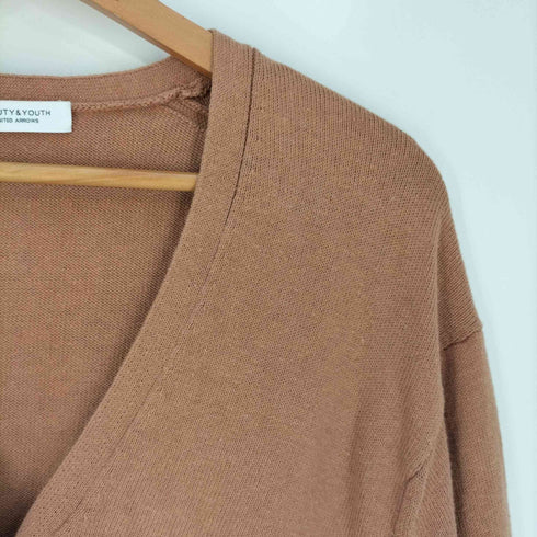 ビューティーアンドユースユナイテッドアローズ BEAUTY & YOUTH UNITED ARROWS BY 7分袖ショートVネックカーディガン レディース
