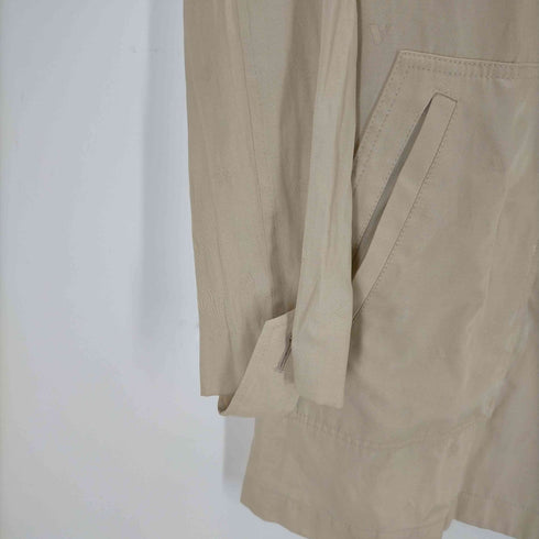 アクアスキュータム AQUASCUTUM 90s 日本製 総柄ショート丈ステンカラーコート レディース