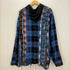ジレ gilet REMAKE WIDE HOOD SHIRT リメイクシャツ 再構築 フード付き ネルシャツ メンズ FREE