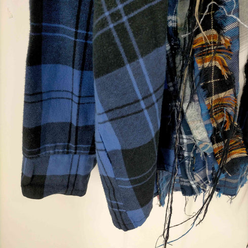 ジレ gilet REMAKE WIDE HOOD SHIRT リメイクシャツ 再構築 フード付き ネルシャツ メンズ FREE