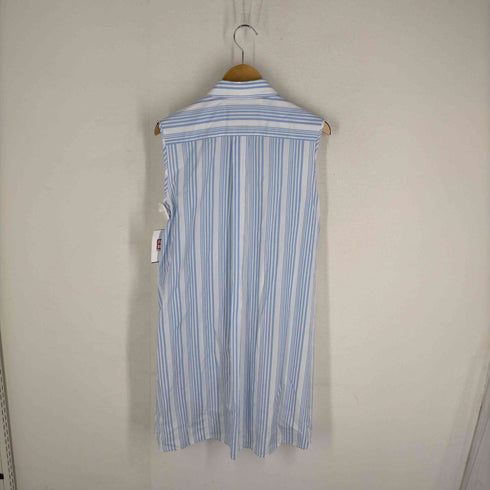 バグッタ Bagutta SALLY 比翼ボタン ストライプ柄 ノースリーブシャツ レディース JPN:XS