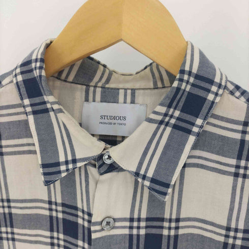 ステュディオス STUDIOUS Check Regular Color L/S Shirt メンズ