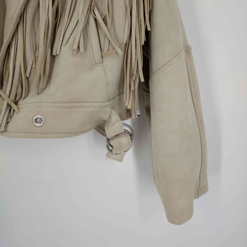 ベルシュカ BERSHKA スエードフリンジジャケット レディース S