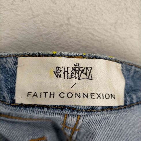 フェイスコネクション FAITH CONNEXION 裾ジップ ペイントストレッチデニムパンツ レディース 26