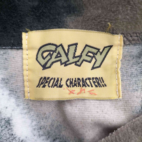 ガルフィー GALFY フロント刺繍 総柄ベロアスウェットセットアップ メンズ