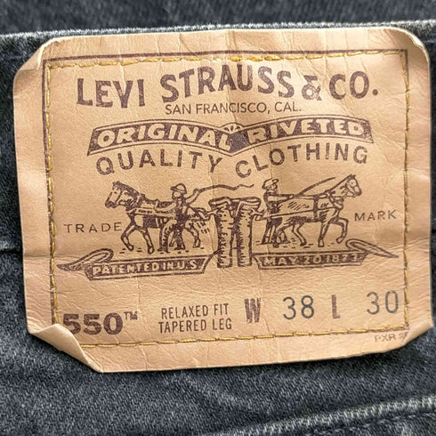 リーバイス Levis USA製 550 後染めブラックデニムパンツ メンズ W38