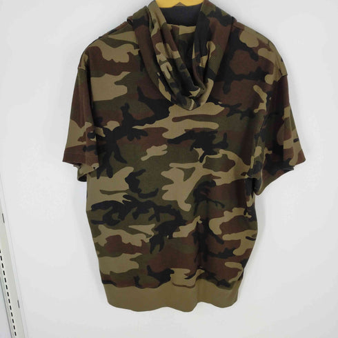 パープルアンドイエロー Purple&Yellow S/S迷彩ワッフルフードパーカー メンズ import:M