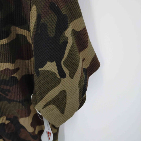パープルアンドイエロー Purple&Yellow S/S迷彩ワッフルフードパーカー メンズ import:M