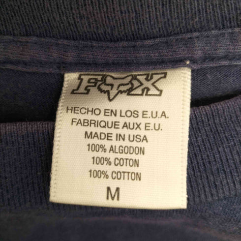 フィックス fox MADE IN USA フロントラバープリントTシャツ メンズ import:M