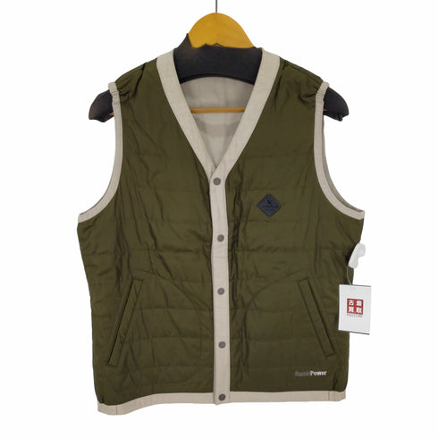 エディーバウアー Eddie Bauer スナップボタン リバーシブルキルティングベスト メンズ JPN:S