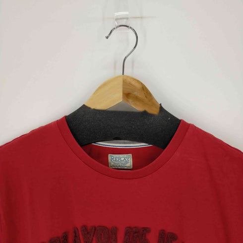 リプレイ REPLAY フェルトロゴ S/S TEE メンズ import:L