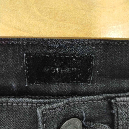 マザーデニム MOTHER DENIM High Waisted Rider Ankle Jeans ブラックスキニーデニムパンツ レディース US:23