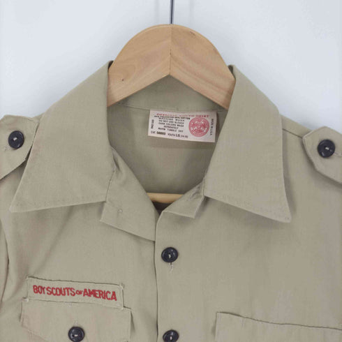 フルギ BOYSCOUTS OF AMERICA OFFICIAL YOUTH SHIRT USA製 ボーイスカウト ワッペン シャツ メンズ import:L