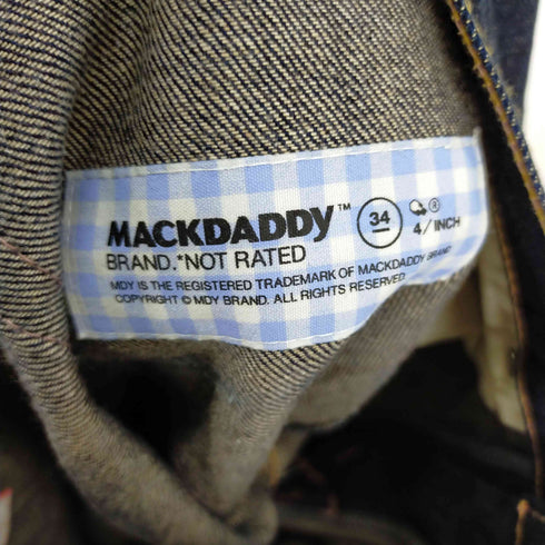 マックダディー MACKDADDY スタッズ濃紺デニムパンツ メンズ 34