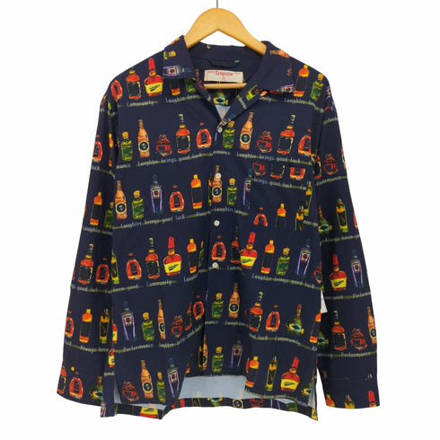 フルギ Cemptation VINTAGE 開襟 ボトル柄 L/S シャツ メンズ import:M