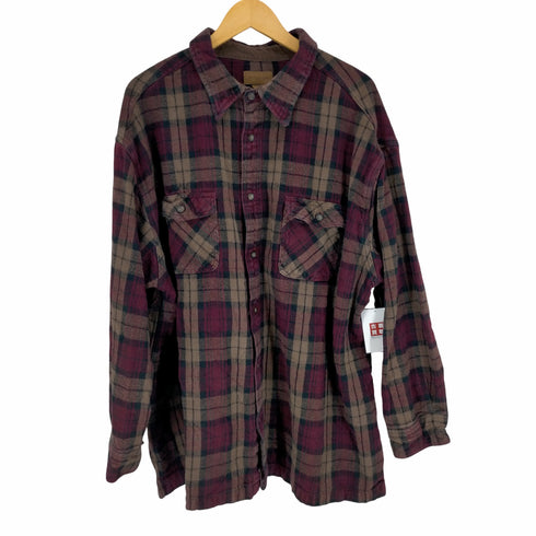 セントジョンズベイ ST.JOHNS BAY チェック柄ヘビーネルシャツ メンズ 4XL