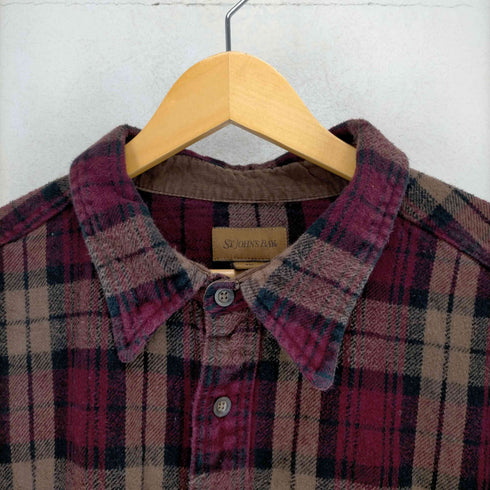 セントジョンズベイ ST.JOHNS BAY チェック柄ヘビーネルシャツ メンズ 4XL