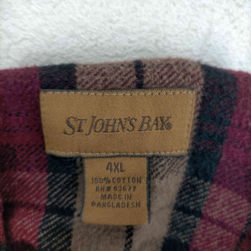 セントジョンズベイ ST.JOHNS BAY チェック柄ヘビーネルシャツ メンズ 4XL