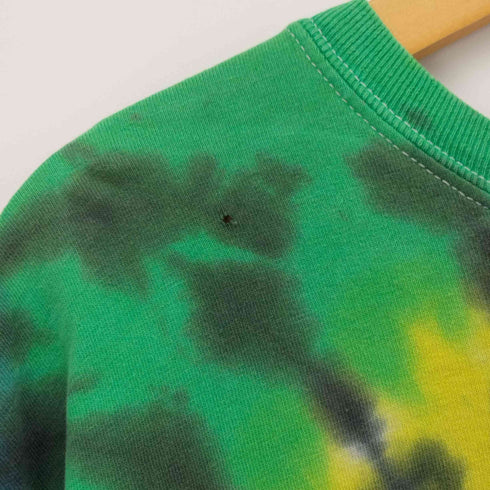 PEACE LOVE CHERRIES ヴィンテージ タイダイ コットン クルーネック Tシャツ メンズ 4XL