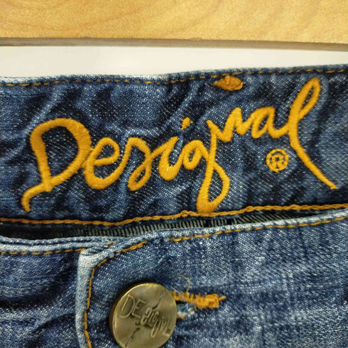 デシグアル Desigual ダメージ加工テーパードデニム メンズ 34