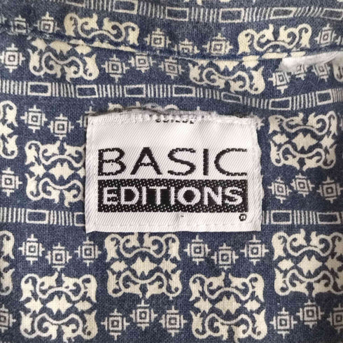 ベーシックエディションズ BASIC EDITIONS 90S 総柄 S/S シャツ メンズ