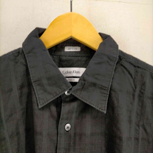 カルバンクライン CALVIN KLEIN シャドーチェック半袖シャツ メンズ JPN:L