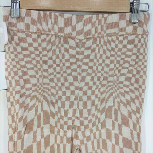 スロー バイ スライ THROW by SLY CHECKER RELAX HG FLARE PT チェッカーリラックス ニットフレアパンツ レディース JPN:1