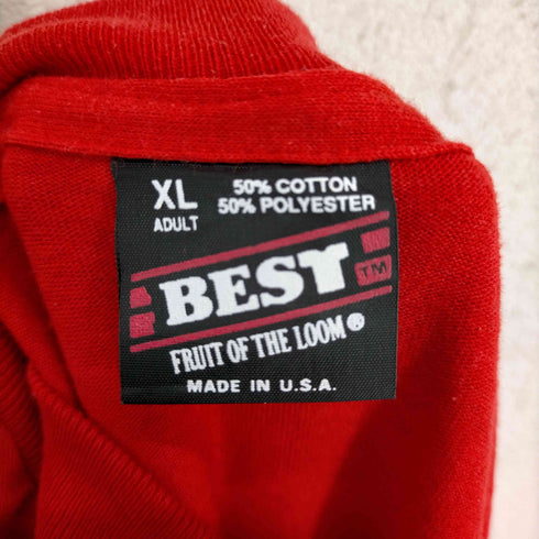 フルーツオブザルーム FRUIT OF THE LOOM 90s USA製 シングルステッチ クルーネックTシャツ メンズ JPN:XL