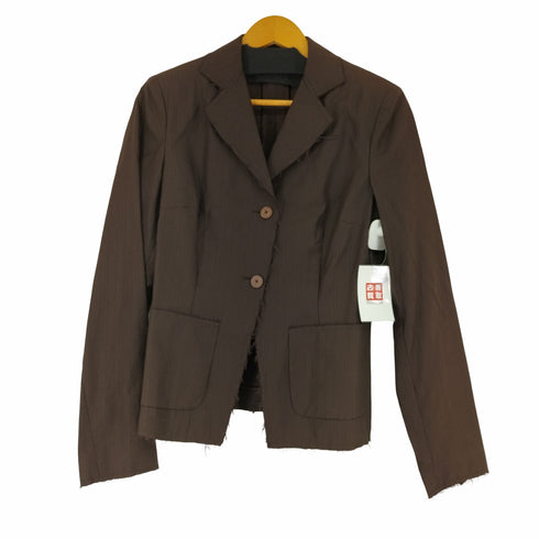 ERREUNO MADE IN ITALY カットオフデザイン 2Bテーラードジャケット レディース EUR:44
