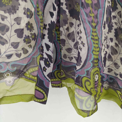 KIKUCHI 花柄シースルーデザインL/Sシャツ レディース