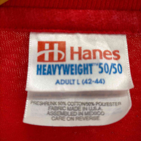 ヘインズ Hanes 90s シングルステッチ MERRY CHRISTMAS フロントプリントクルーネックTシャツ メンズ JPN:L