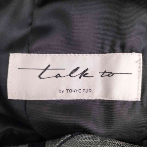 トークトゥー トウキョウファー talk to TOKYO FUR ドットデザイン スウェード x ヌバック 3Bテーラードジャケット レディース JPN:M