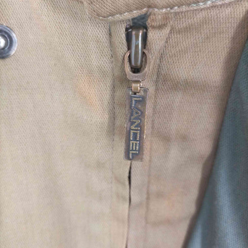 ランセル LANCEL ウール混 ライナー付き チンスト アクションプリーツ 切替 ジップアップ ジャケット メンズ import:L