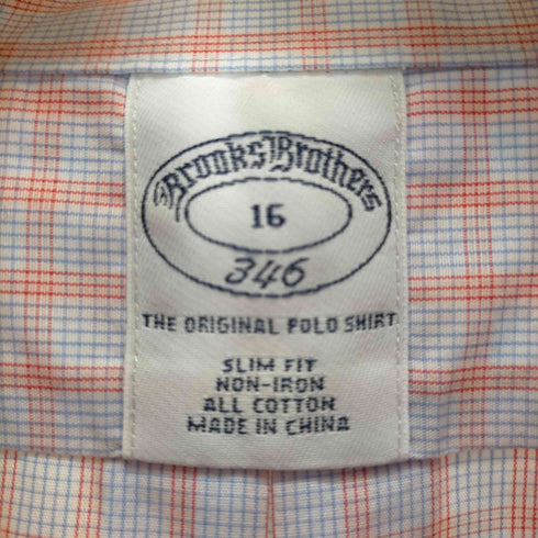ブルックスブラザーズ 346 BROOKS BROTHERS チェック柄 S/S シャツ メンズ 16