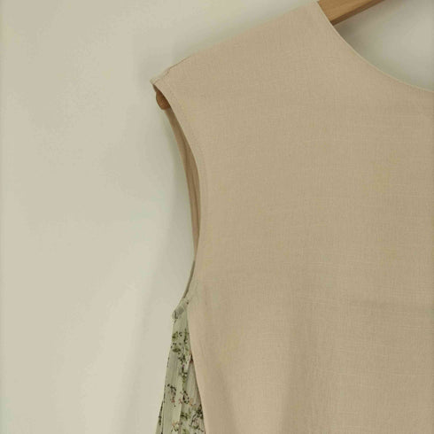 ナチュラルクチュール natural couture 23SS サイドプリーツ Aライン ワンピース レディース FREE