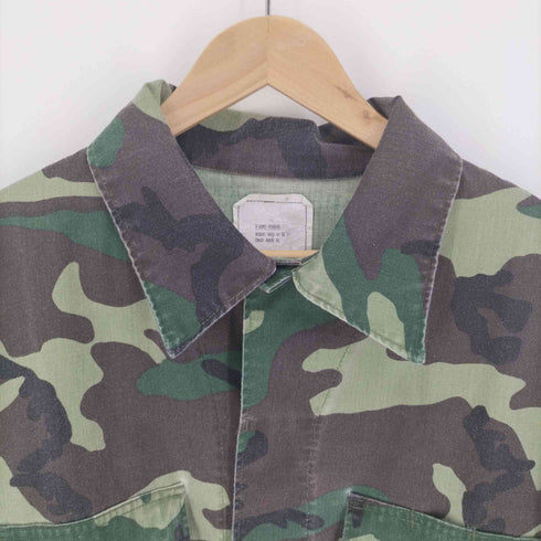 ウッドランドカモ ファティーグ ミリタリー シャツ ジャケット BDU メンズ XL-R