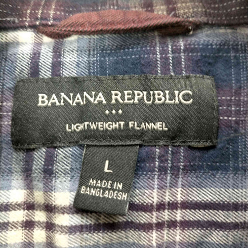 バナナリパブリック BANANA REPUBLIC チェック柄シャツ メンズ JPN:L