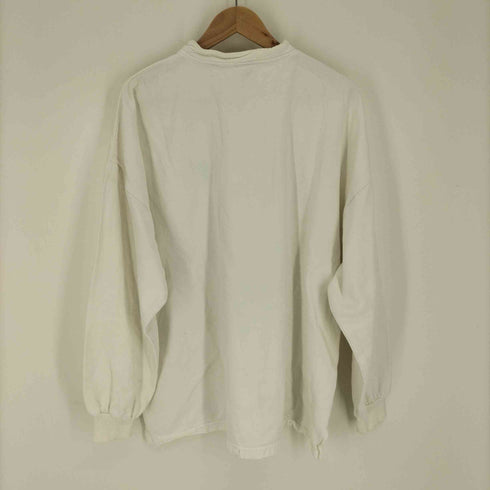 WEK 90S USA製 企業ロゴ 刺繍 ヘンリーネック L/S Tシャツ メンズ S/M