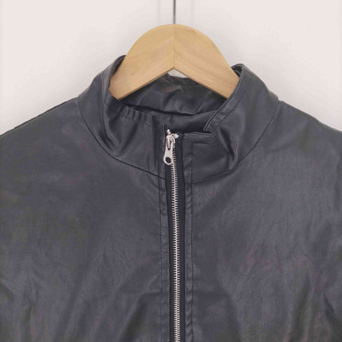 デイ クローゼット DAY CLOSET バルーンスリーブフェイクレザーライダースジャケット レディース ONE SIZE