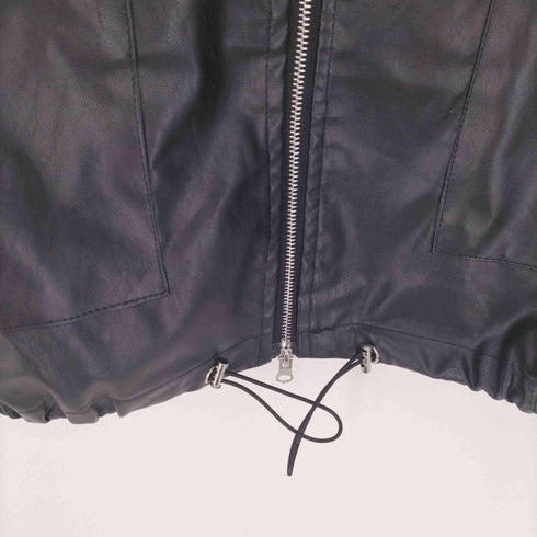 デイ クローゼット DAY CLOSET バルーンスリーブフェイクレザーライダースジャケット レディース ONE SIZE