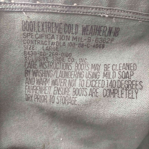ユーエスアーミー US ARMY 80S New Wellco Mukluk Arctic N-1B Snow Extreme Cold Weather Boots スノーブーツ 88年製 メンズ LARGE