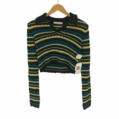 マウジー moussy 24SS CROCHET SHIRT ニット レディース FREE
