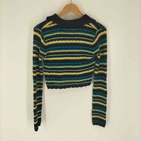 マウジー moussy 24SS CROCHET SHIRT ニット レディース FREE